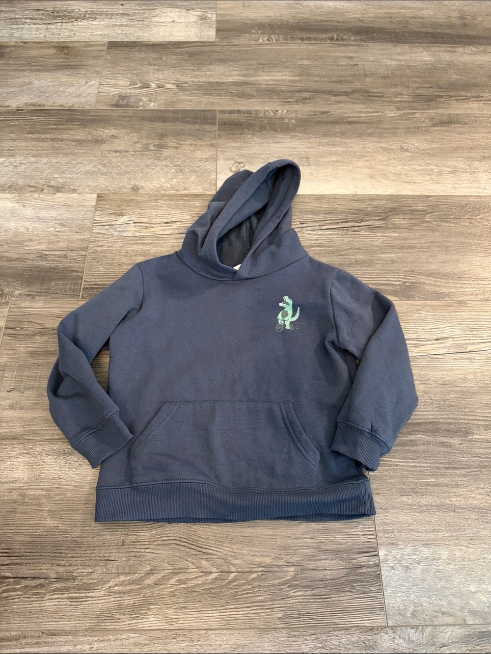 Cotton-On Kids Navy Hoodie with Green Dinosaur Graphic